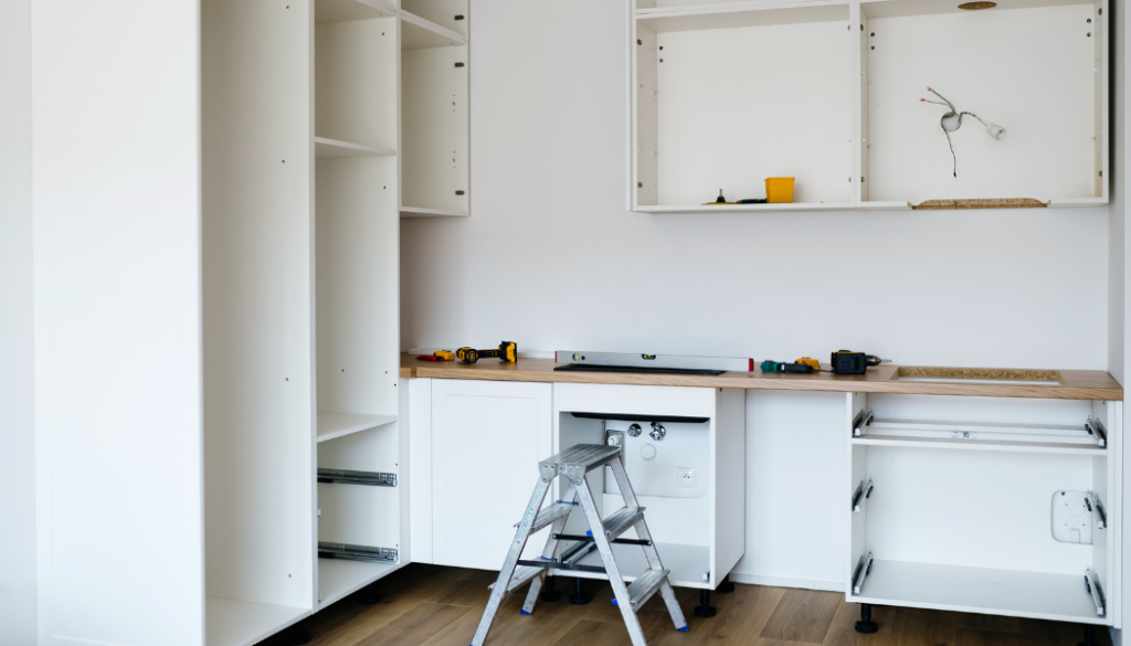 cuisine démontée en rénovation